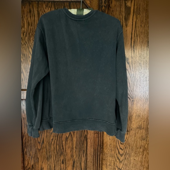 Zara Gray Sweatshirt with rhinestone Studded Design size small - Picture 2 of 6